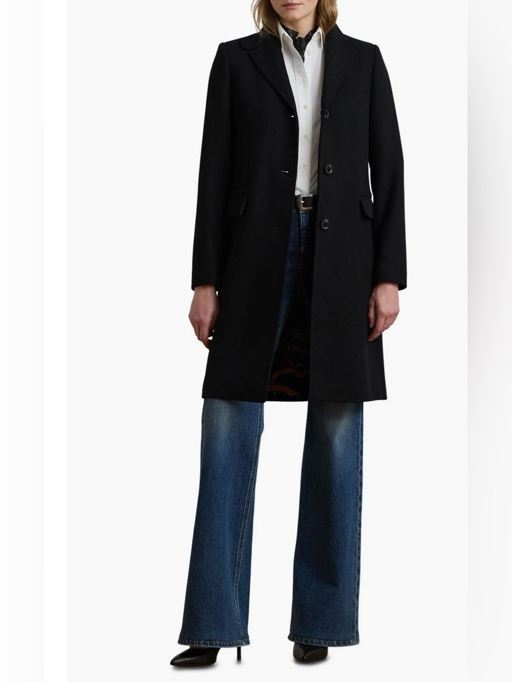Lauren Ralph Lauren
Longline Wool Blend Twill Coat